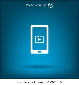Video on mobile devices. EPS10 vector illustration