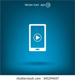 Video on mobile devices. EPS10 vector illustration
