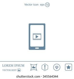 Video on mobile devices. EPS10 vector illustration