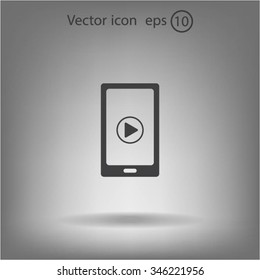 Video on mobile devices. EPS10 vector illustration