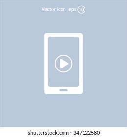 Video on mobile devices. EPS10 vector illustration