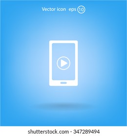 Video on mobile devices. EPS10 vector illustration