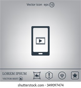 Video on mobile devices. EPS10 vector illustration