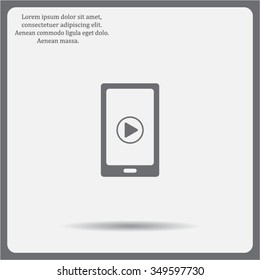 Video on mobile devices. EPS10 vector illustration