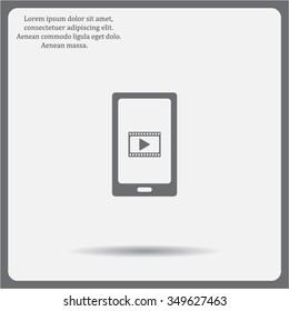 Video on mobile devices. EPS10 vector illustration