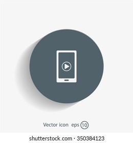 Video on mobile devices. EPS10 vector illustration