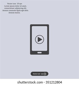 Video on mobile devices. EPS10 vector illustration
