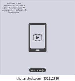 Video on mobile devices. EPS10 vector illustration