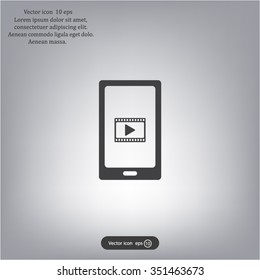 Video on mobile devices. EPS10 vector illustration