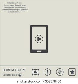 Video on mobile devices. EPS10 vector illustration