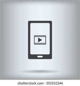 Video on mobile devices. EPS10 vector illustration