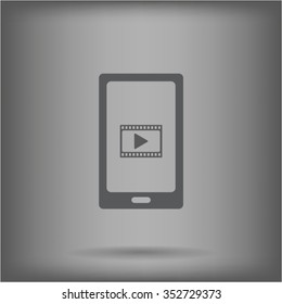 Video on mobile devices. EPS10 vector illustration
