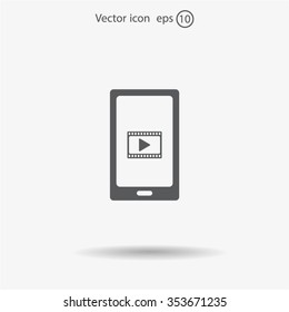 Video on mobile devices. EPS10 vector illustration