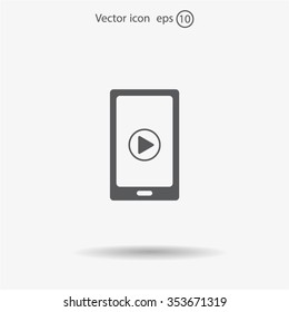 Video on mobile devices. EPS10 vector illustration