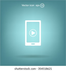 Video on mobile devices. EPS10 vector illustration