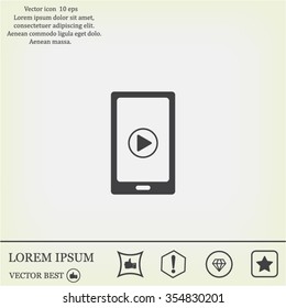 Video on mobile devices. EPS10 vector illustration