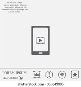 Video on mobile devices. EPS10 vector illustration