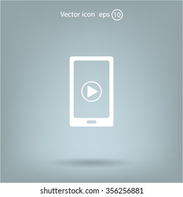 Video on mobile devices. EPS10 vector illustration