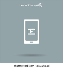 Video on mobile devices. EPS10 vector illustration