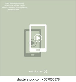 Video on mobile devices. EPS10 vector illustration