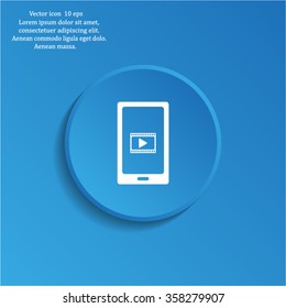 Video on mobile devices. EPS10 vector illustration