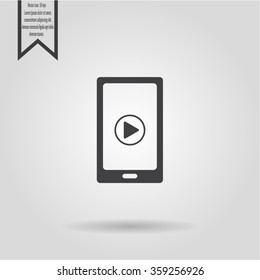 Video on mobile devices. EPS10 vector illustration
