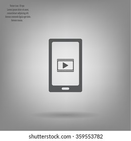 Video on mobile devices. EPS10 vector illustration