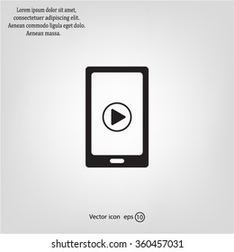 Video on mobile devices. EPS10 vector illustration