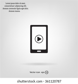 Video on mobile devices. EPS10 vector illustration
