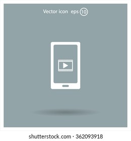 Video on mobile devices. EPS10 vector illustration