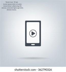 Video on mobile devices. EPS10 vector illustration