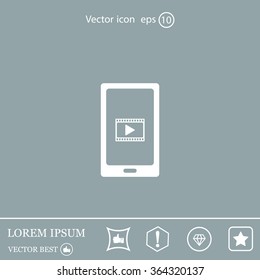 Video on mobile devices. EPS10 vector illustration