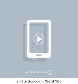 Video on mobile devices. EPS10 vector illustration