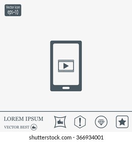 Video on mobile devices. EPS10 vector illustration