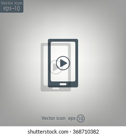 Video on mobile devices. EPS10 vector illustration