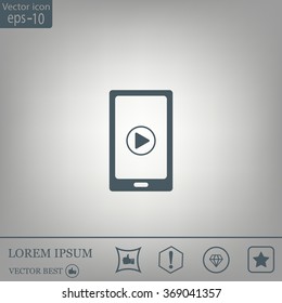 Video on mobile devices. EPS10 vector illustration