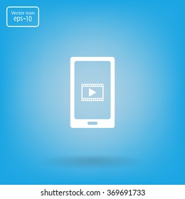 Video on mobile devices. EPS10 vector illustration