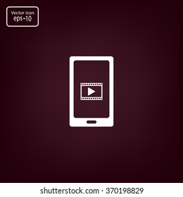 Video on mobile devices. EPS10 vector illustration
