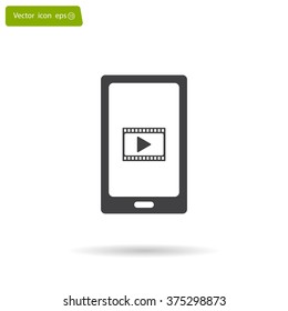 Video on mobile devices. EPS10 vector illustration