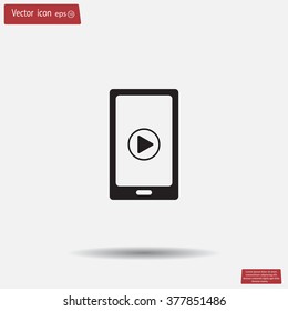 Video on mobile devices. EPS10 vector illustration