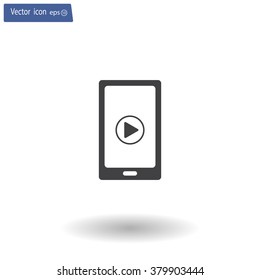 Video on mobile devices. EPS10 vector illustration