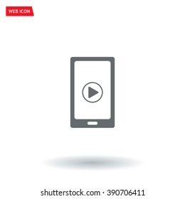 Video on mobile devices. EPS10 vector illustration