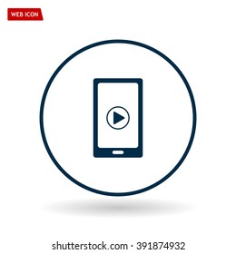Video on mobile devices. EPS10 vector illustration