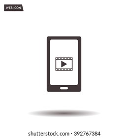 Video on mobile devices. EPS10 vector illustration