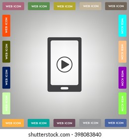 Video on mobile devices. EPS10 vector illustration