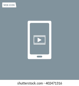 Video on mobile devices. EPS10 vector illustration