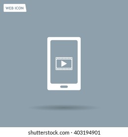 Video on mobile devices. EPS10 vector illustration