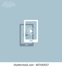 Video on mobile devices. EPS10 vector illustration