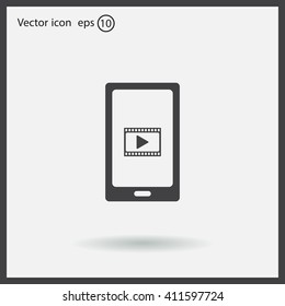 Video on mobile devices. EPS10 vector illustration