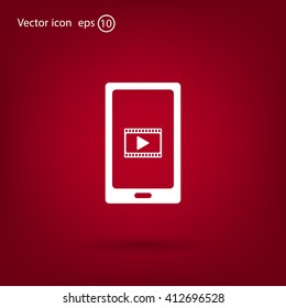Video on mobile devices. EPS10 vector illustration